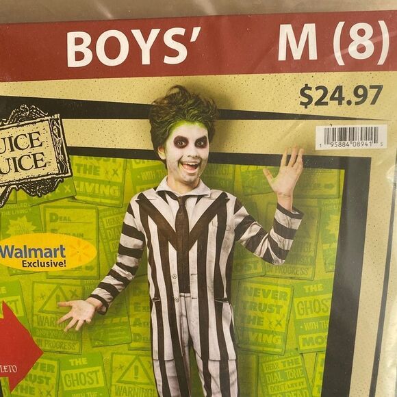 Rubie's Black and White Beetlejuice Boys' Costume Medium 8 - Picture 4 of 4